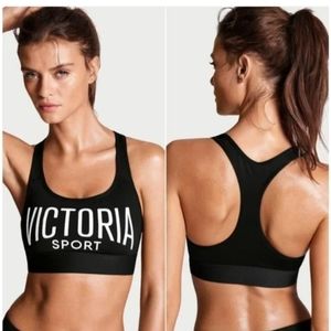 Victoria's Secret Black & White Racerback Sports Bra